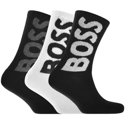 HUGO BOSS BOSS 3 PACK RIBBED SOCKS