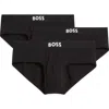 Hugo Boss Boss 3-pack Stretch Cotton Briefs In Black