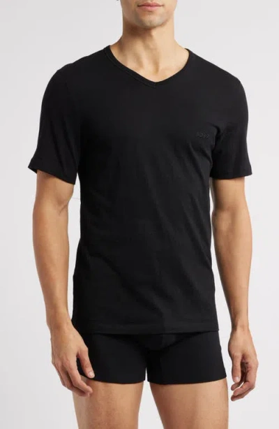 Hugo Boss Boss 3-pack V-neck T-shirts In Black