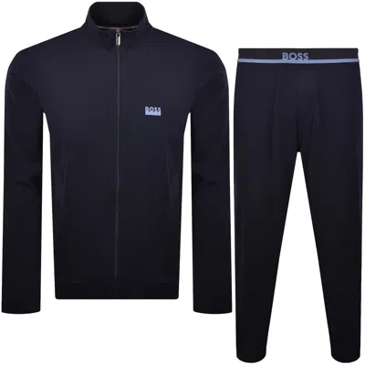 Hugo Boss Boss 365 Long Lounge Set Dark Blue In Multi