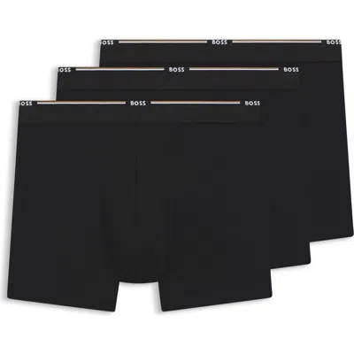Hugo Boss Boss 3-pack Boxer Briefs In Black
