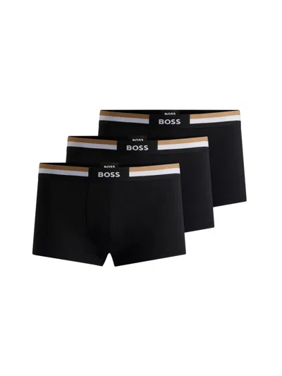 Hugo Boss Boss 3-pack Boxer Con Logo In Black