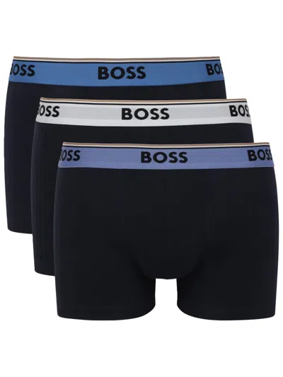 Hugo Boss Boss 3-pack Men's Boxer Briefs In Blue