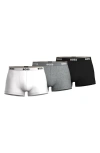 Hugo Boss Boss 3-pack Power Stretch Cotton Trunks In Multi
