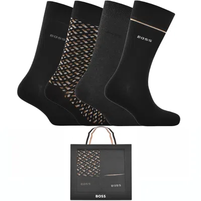Hugo Boss Boss 4 Pack Socks Black