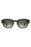 Hugo Boss Boss 48mm Gradient Small Rectangular Sunglasses In Black