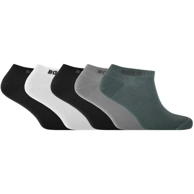 Hugo Boss Boss 5 Pack Ankle Socks In Multi