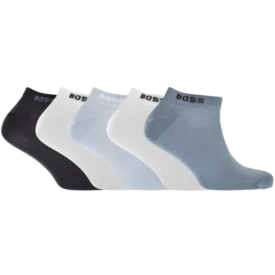 Hugo Boss Boss 5 Pack Ankle Socks In Multi