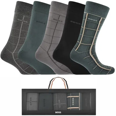 Hugo Boss Boss 5 Pack Crew Socks In Multi