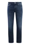 Hugo Boss Slim-fit Jeans In Blue Mechanical-stretch Denim In Blue