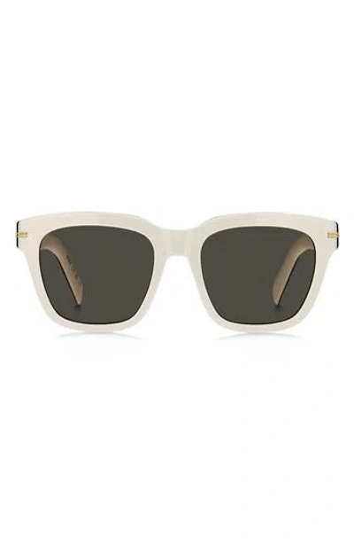 Hugo Boss Boss 52mm Rectangular Sunglasses In White