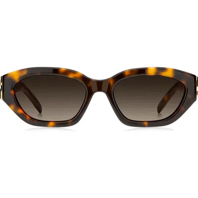 Hugo Boss Boss 54mm Cat Eye Sunglasses In Brown