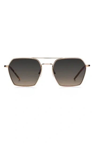 Hugo Boss Boss 54mm Geometric Aviator Sunglasses In 0000-pr