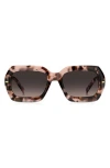 Hugo Boss Boss 54mm Rectangular Sunglasses In Brown