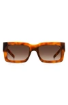 Hugo Boss Boss 54mm Rectangular Sunglasses In Brown