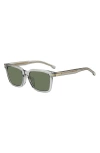Hugo Boss Boss 54mm Rectangular Sunglasses In Grey/ Green