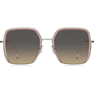 Hugo Boss Boss 55mm Oversize Square Sunglasses In Brown