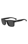 Hugo Boss Black Haircalf Sunglasses In Black/grey
