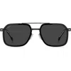 Hugo Boss Boss 55mm Rectangular Sunglasses In Black/grey