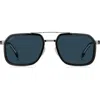 Hugo Boss Boss 55mm Rectangular Sunglasses In Blue