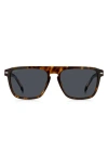 Hugo Boss Boss 56mm Flat Top Sunglasses In Black