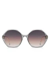 Hugo Boss Boss 56mm Geometric Sunglasses In Gray