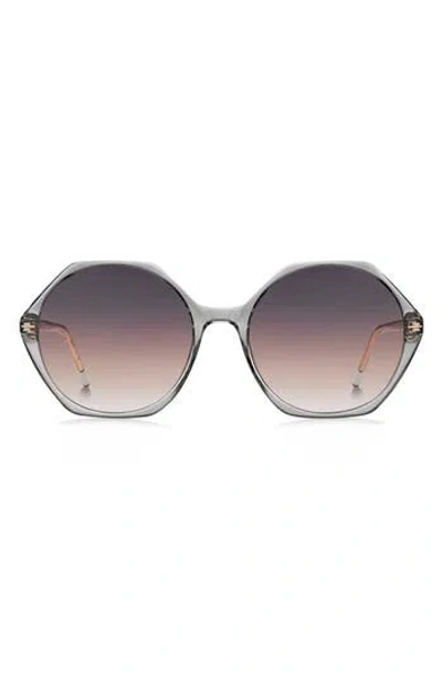 Hugo Boss Boss 56mm Geometric Sunglasses In Gray