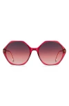 Hugo Boss Boss 56mm Geometric Sunglasses In Red