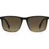 Hugo Boss Boss 56mm Ombré Square Sunglasses In Brown