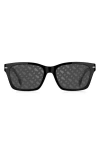 Hugo Boss 1739 Monogram Sunglasses In Black/grey