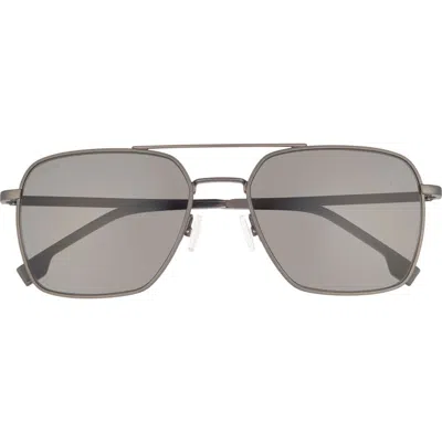 Hugo Boss Boss 57mm Aviator Sunglasses In Gray