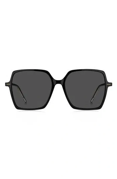 Hugo Boss Boss 57mm Oversize Sunglasses In Black