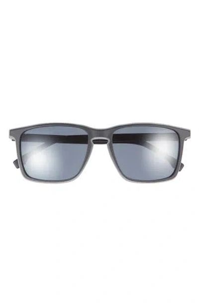 Hugo Boss Boss 57mm Rectangle Sunglasses In Matte Black Grey