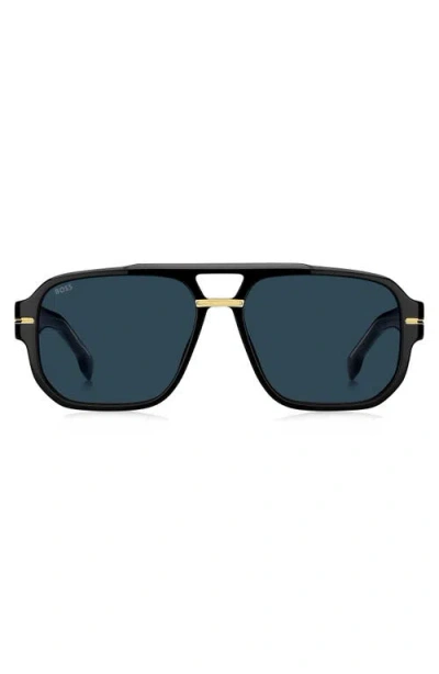 Hugo Boss Boss 57mm Rectangular Sunglasses