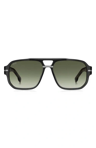 Hugo Boss Boss 57mm Rectangular Sunglasses