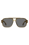 Hugo Boss Boss 57mm Rectangular Sunglasses