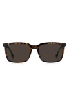 Hugo Boss Boss 57mm Rectangular Sunglasses In Brown