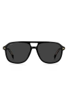 Hugo Boss Boss 57mm Square Sunglasses In Black