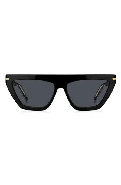 Hugo Boss Boss 58mm Cat Eye Sunglasses In Black
