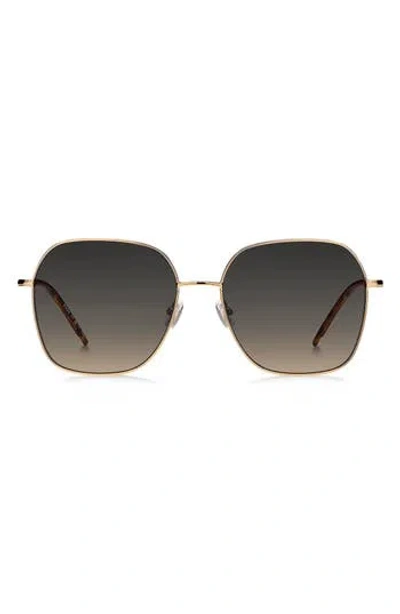 Hugo Boss Boss 58mm Gradient Square Sunglasses In Gold