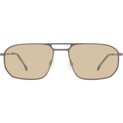 Hugo Boss Boss 59mm Rectangular Sunglasses In Matte Ruth Black