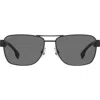 Hugo Boss Boss 60mm Aviator Sunglasses In Black