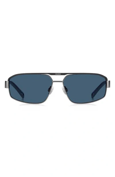 Hugo Boss Boss 60mm Navigator Sunglasses In Blue