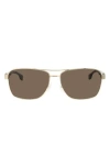 Hugo Boss Boss 60mm Square Sunglasses In Brown Gold