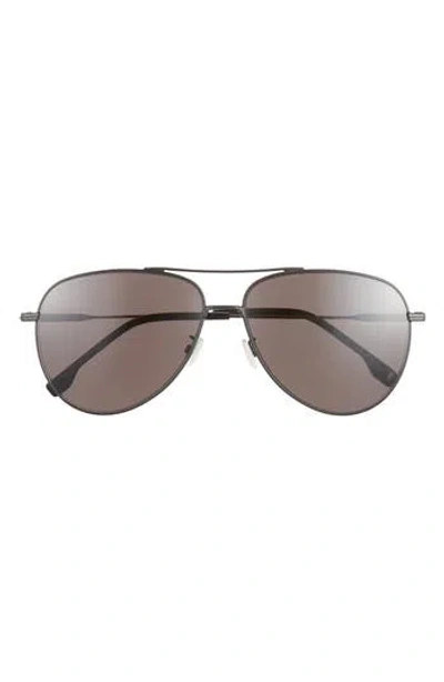 Hugo Boss Boss 63mm Aviator Sunglasses In Matte Black Gold