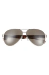 Hugo Boss Boss 63mm Aviator Sunglasses In Matte Ruthen