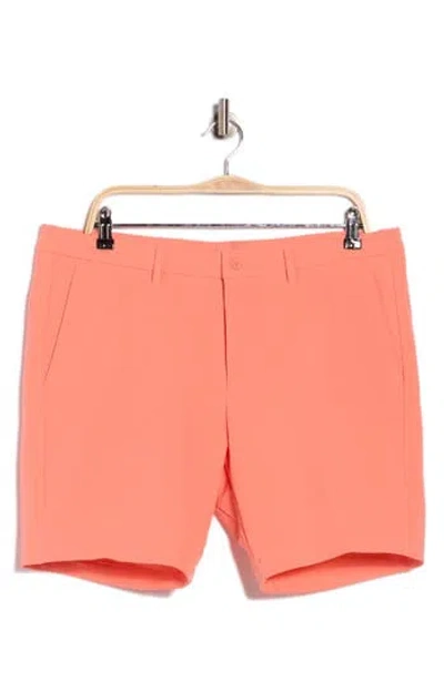 Hugo Boss Modern-fit Shorts In Stretch-cotton Twill In Pink