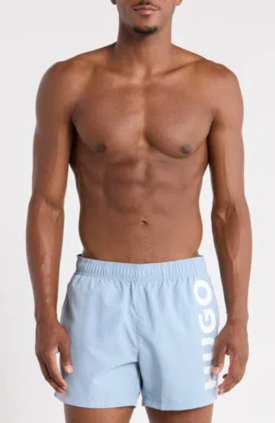 Hugo Boss Boss Abas Swim Trunks In Open Blue