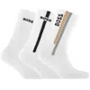 Hugo Boss Boss Active 3 Pack Quarter Socks White In White