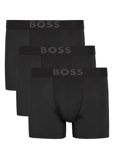 Hugo Boss Boss Active Stretch-jersey Boxer Briefs In Black